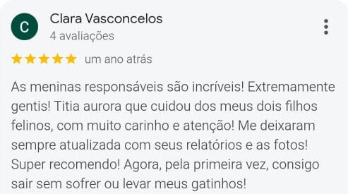 Avaliação positiva da Clara