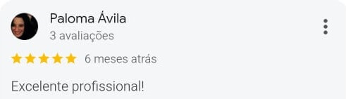 Avaliação positiva da Paloma