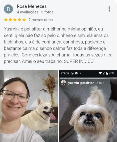 Avaliação positiva da Rosa