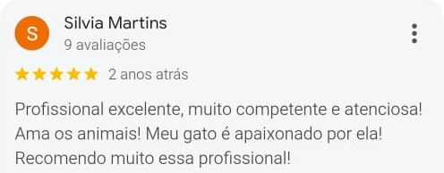 Avaliação positiva da Sílvia