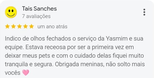 Avaliação positiva da Taís